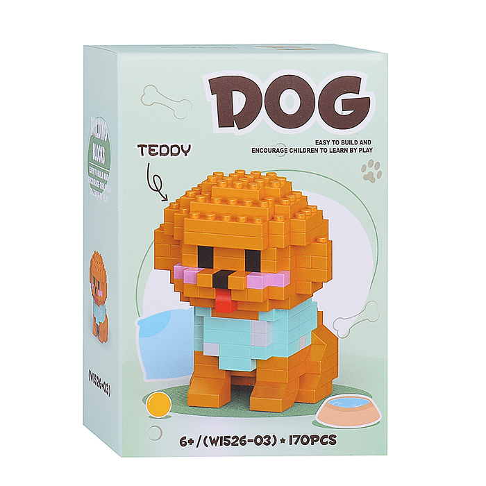 Конструктор W1526 "Щенок" (в ассортименте) в коробке