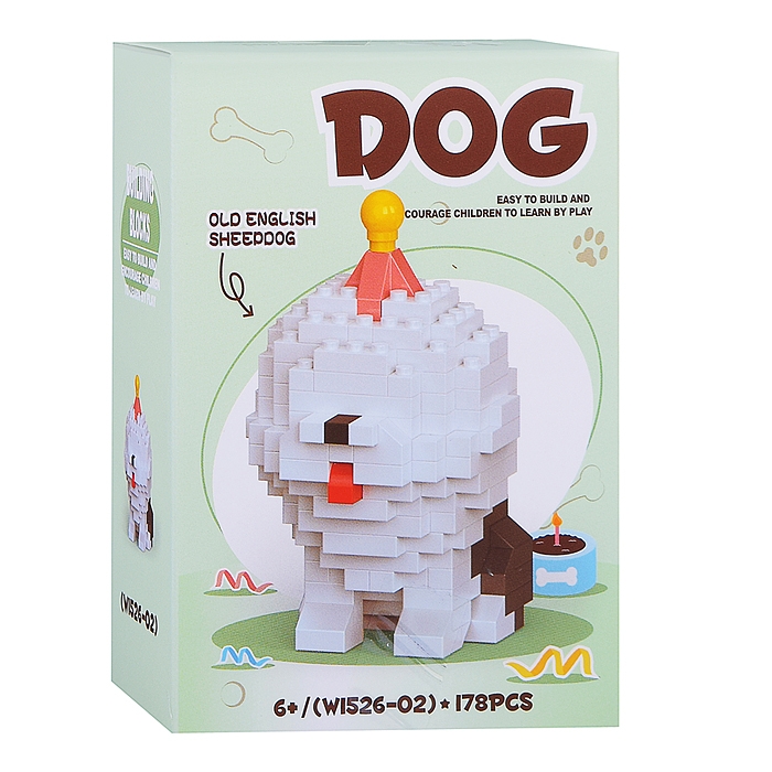 Конструктор W1526 "Щенок" (в ассортименте) в коробке