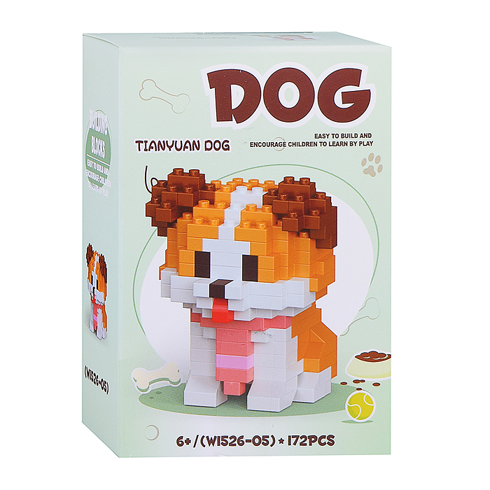 Конструктор W1526 "Щенок" (в ассортименте) в коробке