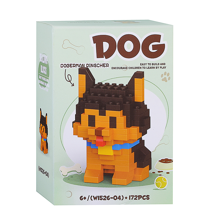 Конструктор W1526 "Щенок" (в ассортименте) в коробке