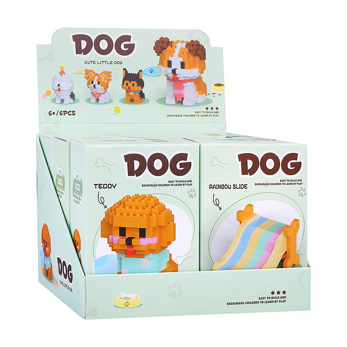 Конструктор W1526 "Щенок" (в ассортименте) в коробке