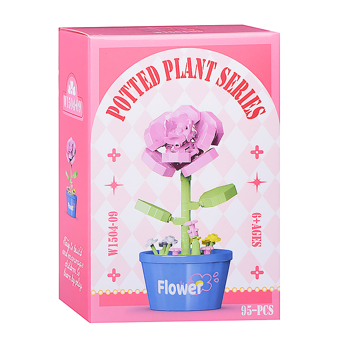 Конструктор W1504-09 "Роза" (95 дет.) в коробке