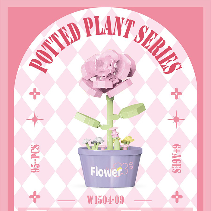 Конструктор W1504-09 "Роза" (95 дет.) в коробке