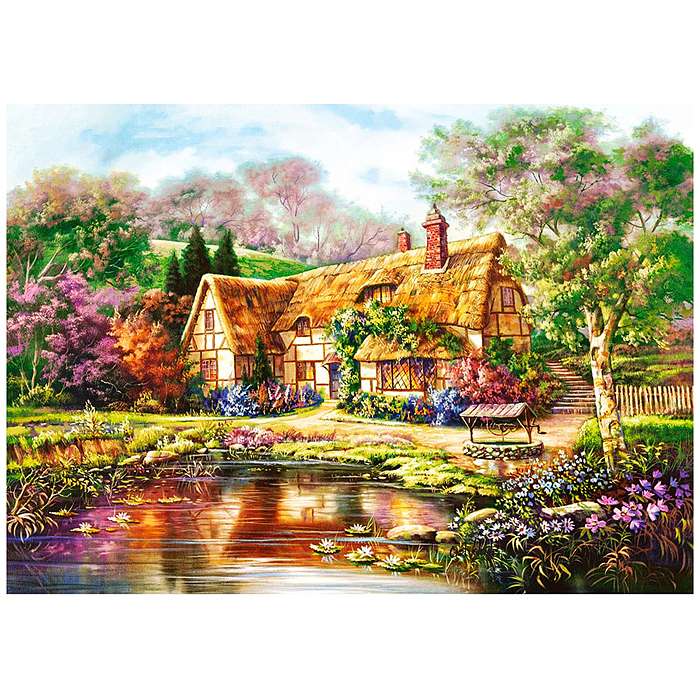 Пазлы 3000 "Сумерки у пруда"