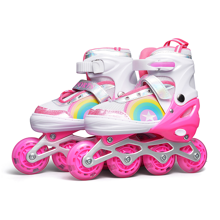 Ролики детские, размер M (цвет розовый) Ролики детские, размер M (цвет розовый)