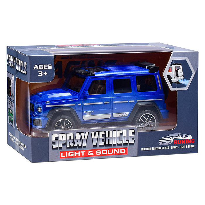 Машина YM-9927B "Джип" (свет, звук, спрей) в коробке