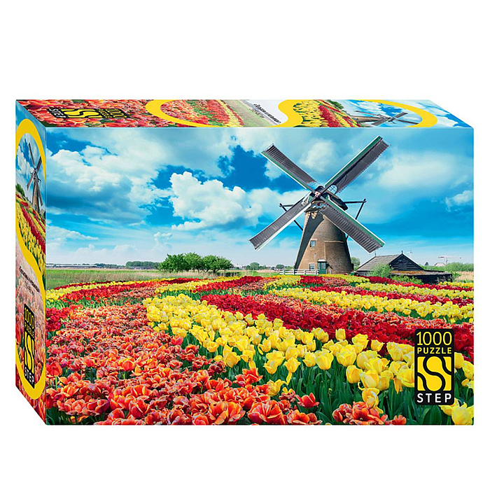Пазлы 1000 "Мельница в тюльпанах" Пазлы 1000 "Мельница в тюльпанах"