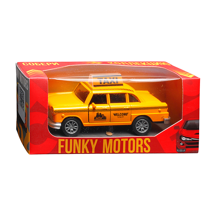 Такси инерционная машинка вид С die-cast , 1:32