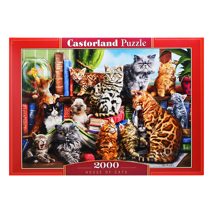 Пазлы 2000 "Кошки"