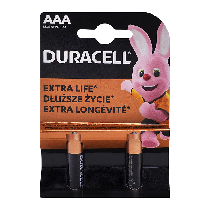 Батарейки алкалиновые DURACELL BASIC NEW LR03 BL2