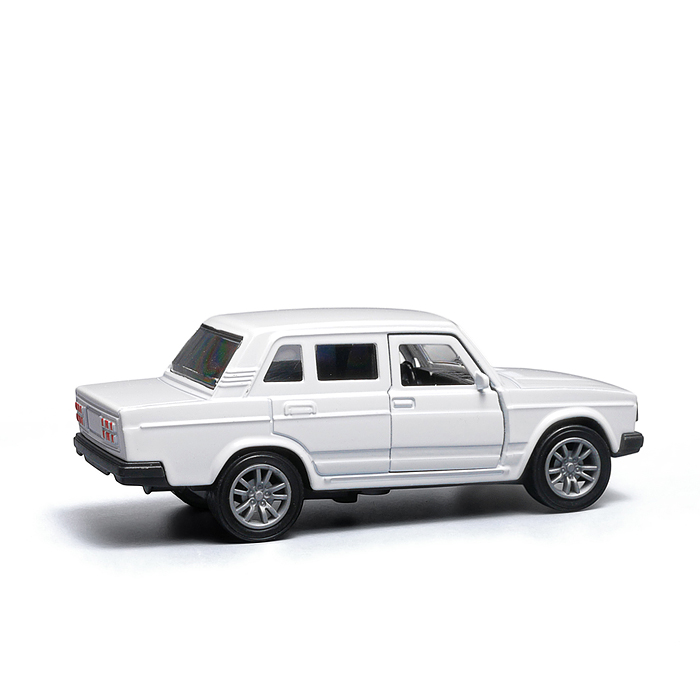Белая инерционная машинка вид А die-cast , 1:32