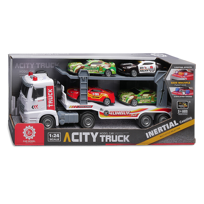 Машина ZH814-7 "ТрансМиссия" на батарейках, в коробке