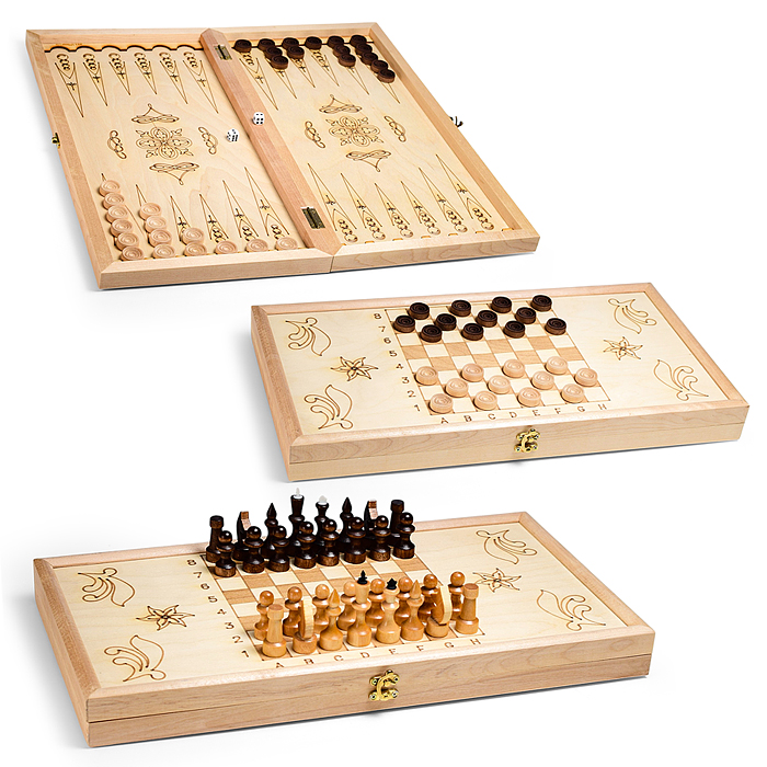 Набор подарочный 3в1 (нарды средние, рисунок-выжиание, шахматы, шашки) 500х250мм Набор подарочный 3в1 (нарды средние, рисунок-выжиание, шахматы, шашки) 500х250мм