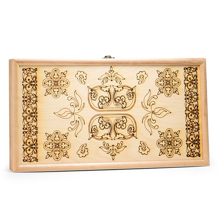 Набор подарочный 3в1 (нарды средние, рисунок-выжиание, шахматы, шашки) 500х250мм