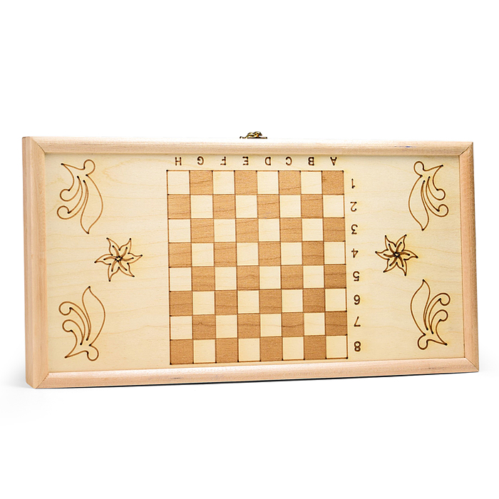 Набор подарочный 3в1 (нарды средние, рисунок-выжиание, шахматы, шашки) 500х250мм