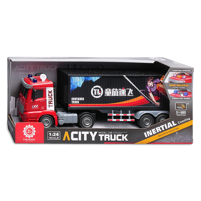 Машина ZH814-1 "ТрансКонтинент" на батарейках. в коробке