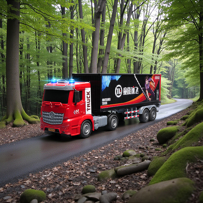 Машина ZH814-1 "ТрансКонтинент" на батарейках. в коробке