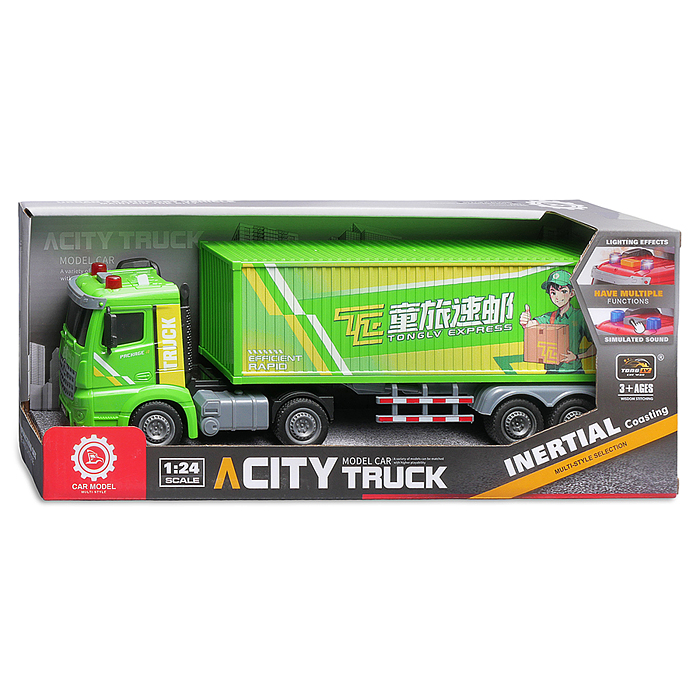 Машина ZH814-1 "ТрансКонтинент" на батарейках. в коробке