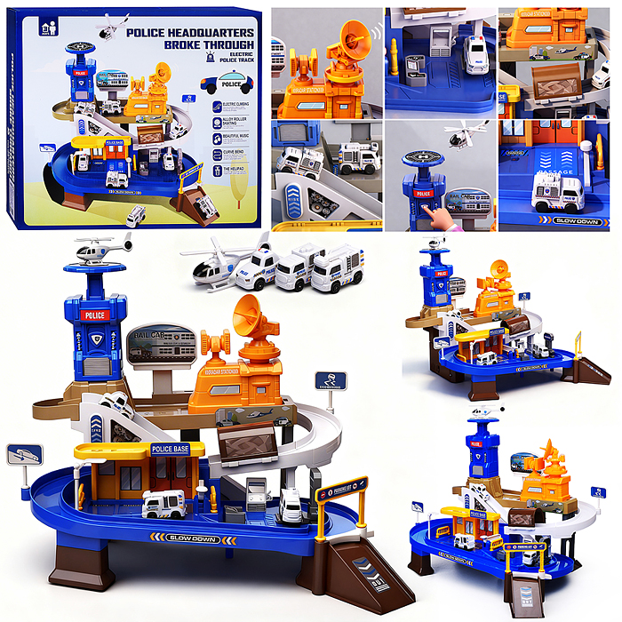 Парковка ZX-025A "Служебный паркинг" (свет, звук, 3 металл машины, самолет) в коробке Парковка ZX-025A "Служебный паркинг" (свет, звук, 3 металл машины, самолет) в коробке