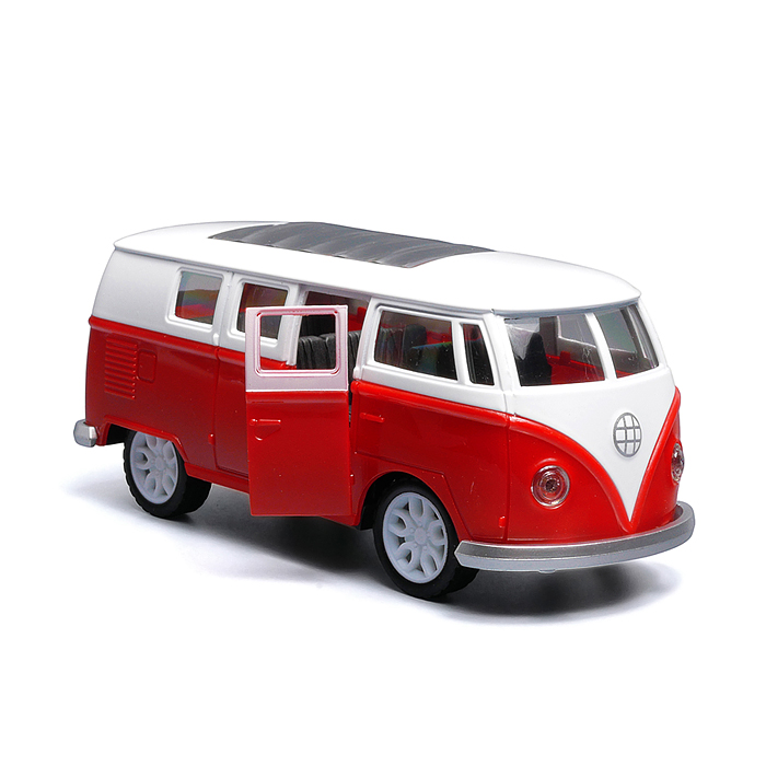 Бордовый инерционный микроавтобус die-cast, 1:32