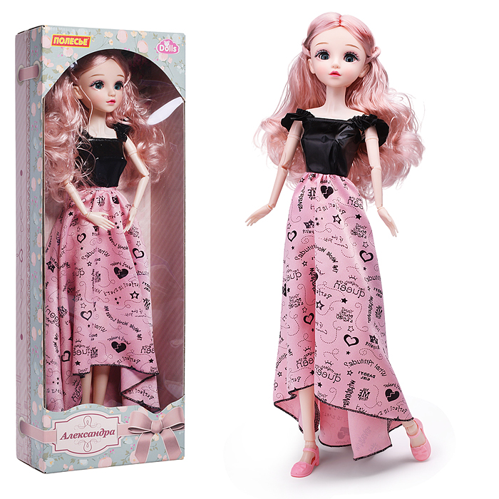 Кукла "Александра" (55 см) в праздничном платье (в коробке)