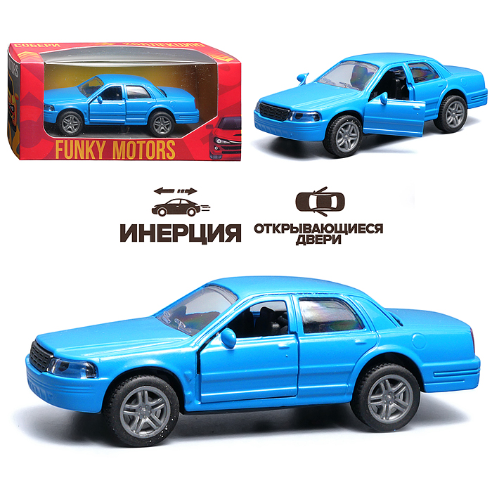 Тёмно-синяя инерционная машинка вид А die-cast , 1:32 Тёмно-синяя инерционная машинка вид А die-cast , 1:32