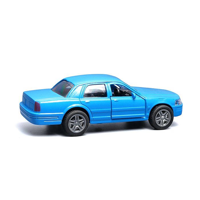 Тёмно-синяя инерционная машинка вид А die-cast , 1:32