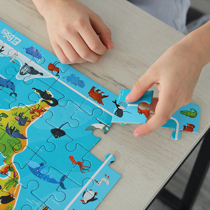 Пазл 80 "Животные мира" на внимательность 