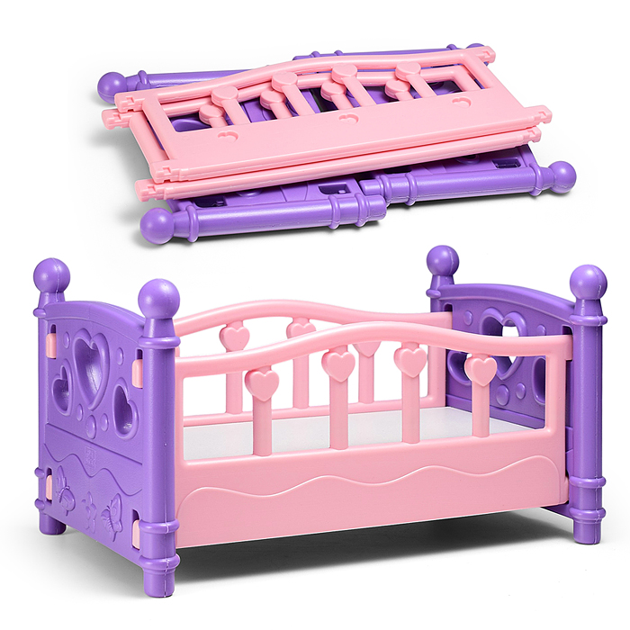 Кровать для кукол (37*21*21 см) пластмассовая 