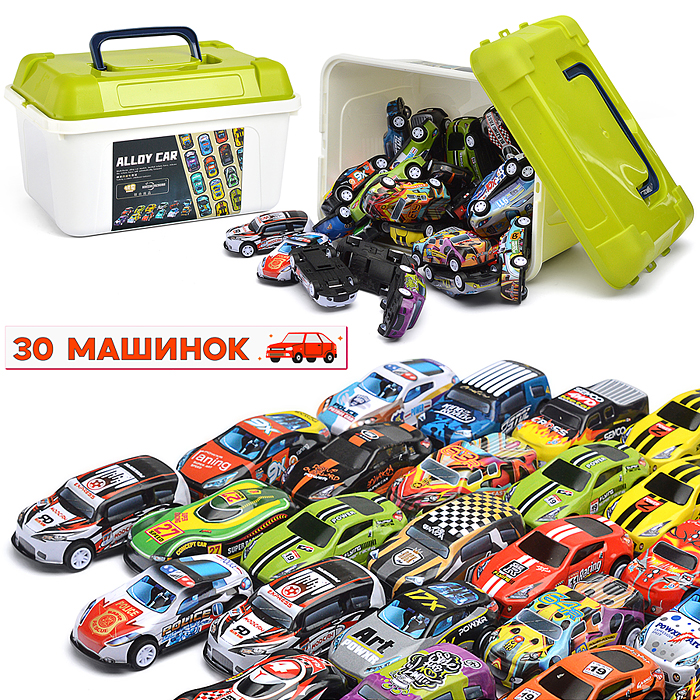 Набор машин KZ957-30T "Молния" металл, в коробке Набор машин KZ957-30T "Молния" металл, в коробке