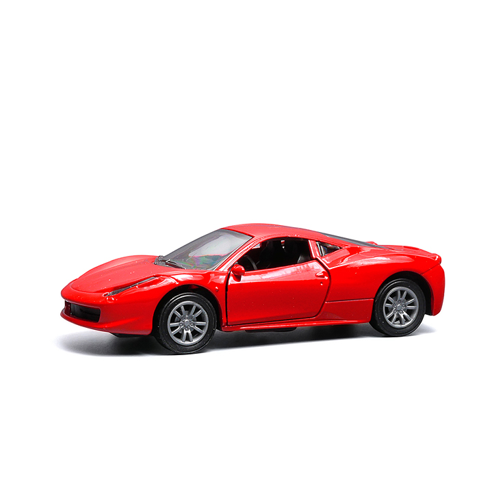 Красная инерционная машинка вид J die-cast , 1:32