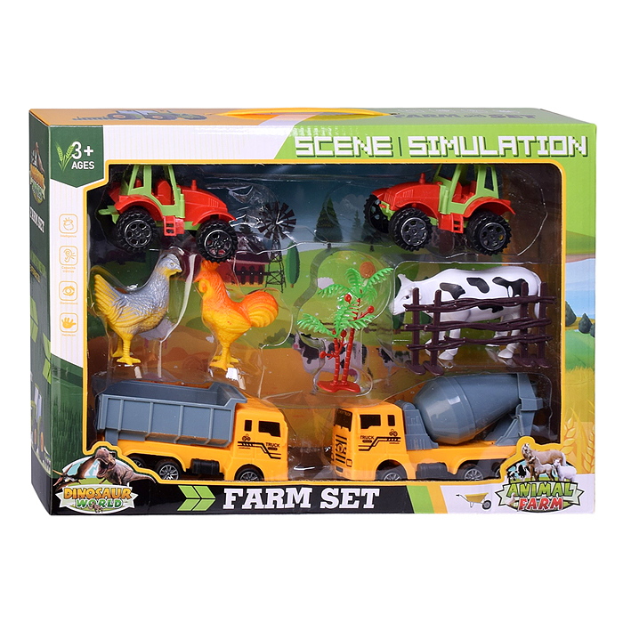 Набор машин 2525-55 "Фермерские работы" в коробке