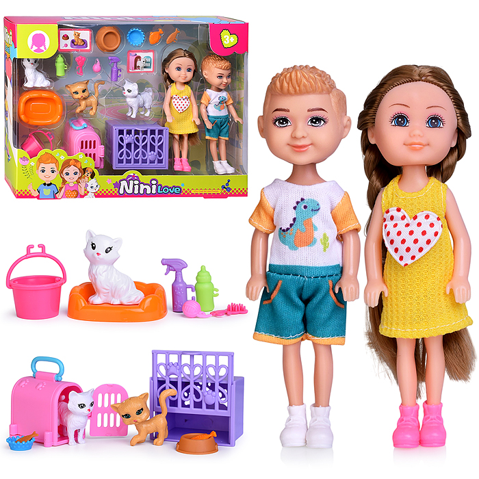 Кукла с аксессуарами 57865 "Cat care" в коробке Кукла с аксессуарами 57865 "Cat care" в коробке