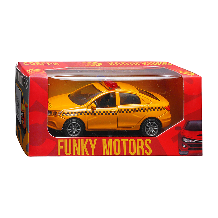 Такси инерционная машинка вид А die-cast , 1:32