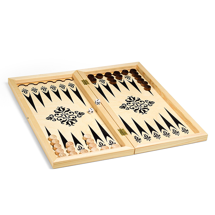 Нарды деревянные малые (400х200мм) дерев. фишки