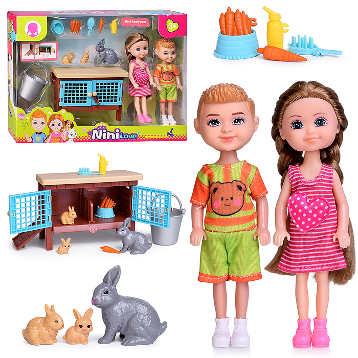 Кукла с аксессуарами 57866 "Rabbit care" в коробке Кукла с аксессуарами 57866 "Rabbit care" в коробке