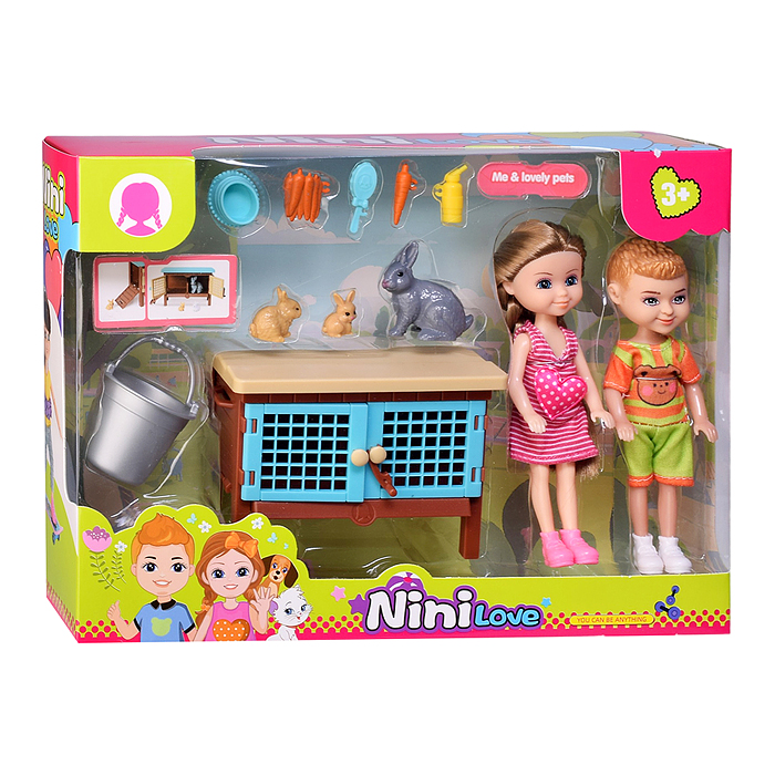 Кукла с аксессуарами 57866 "Rabbit care" в коробке