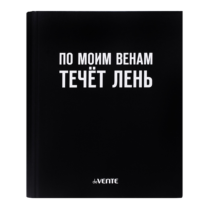 Тетрадь на кольцах А5 (170x215 мм) со сменным блоком "По моим венам течёт лень" 120 листов,