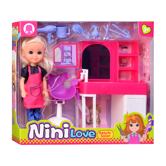 Кукла с аксессуарами 57891 "Парикмахер" в коробке