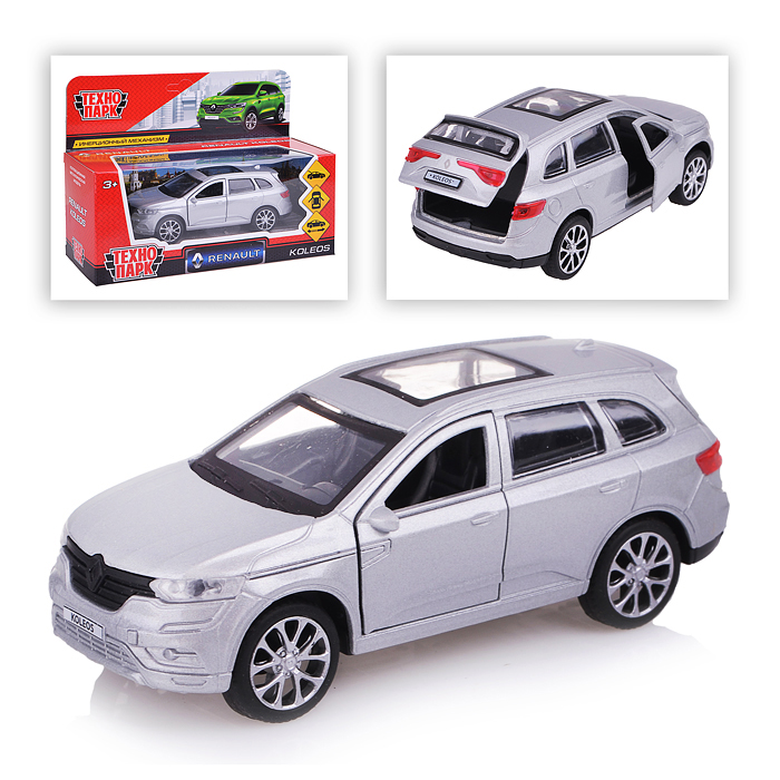 Машина металл. Renault Koleos, 12см, (открыв. двери,серебристый) инерц, в коробке Машина металл. Renault Koleos, 12см, (открыв. двери,серебристый) инерц, в коробке