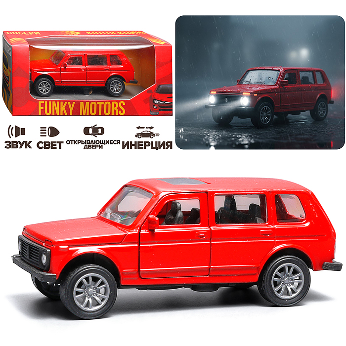 Красная инерционная машинка вид В die-cast , 1:32 Красная инерционная машинка вид В die-cast , 1:32