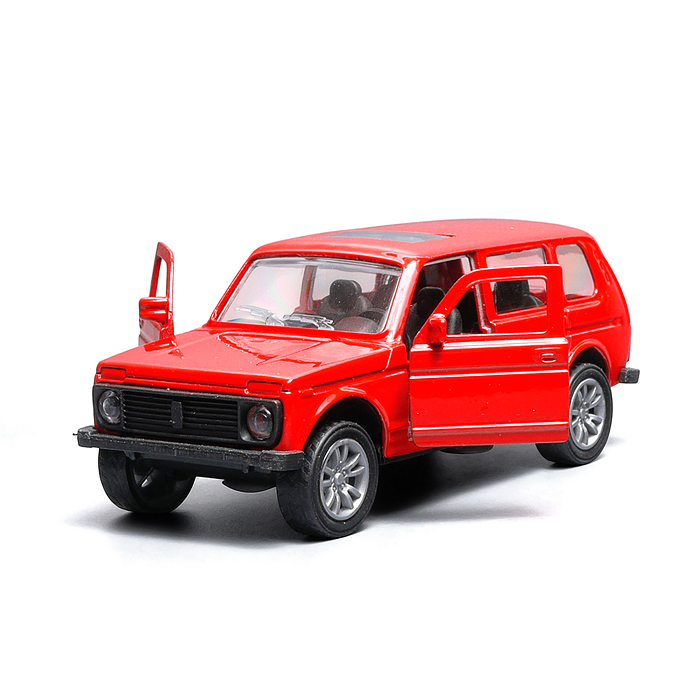 Красная инерционная машинка вид В die-cast , 1:32