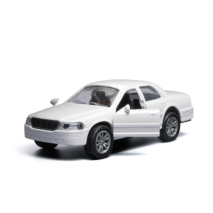 Серебристая инерционная машинка вид С die-cast , 1:32