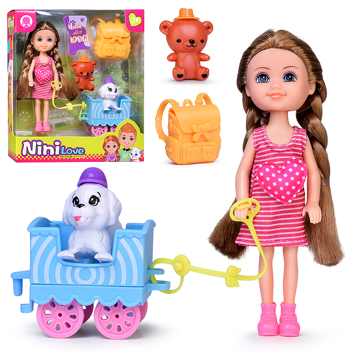 Кукла с аксессуарами 57849 "Ника и питомцы" в коробке