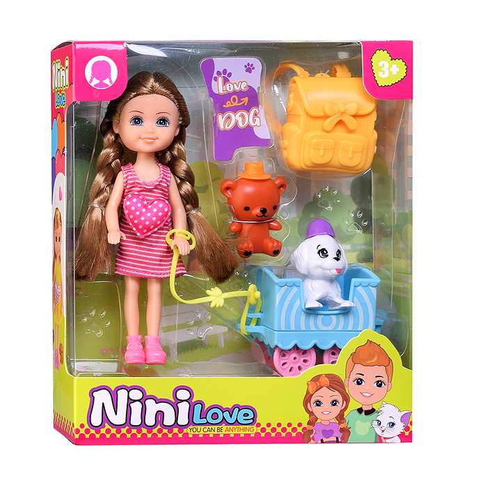 Кукла с аксессуарами 57849 "Ника и питомцы" в коробке