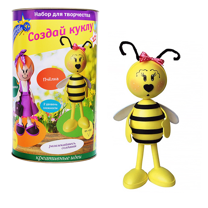 Набор для творчества. Создай куклу "Пчелка" Набор для творчества. Создай куклу "Пчелка"