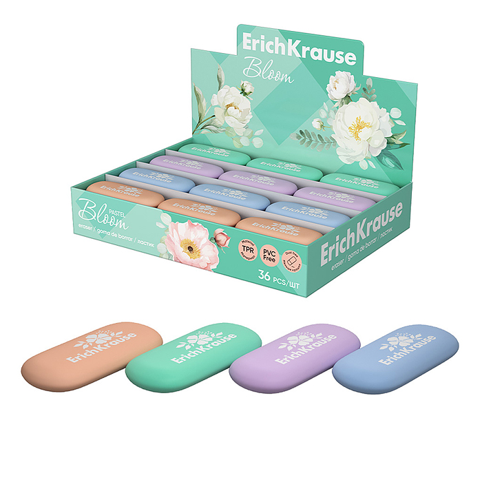 Ластик "Pastel Bloom" (в коробке по 36 шт.)
