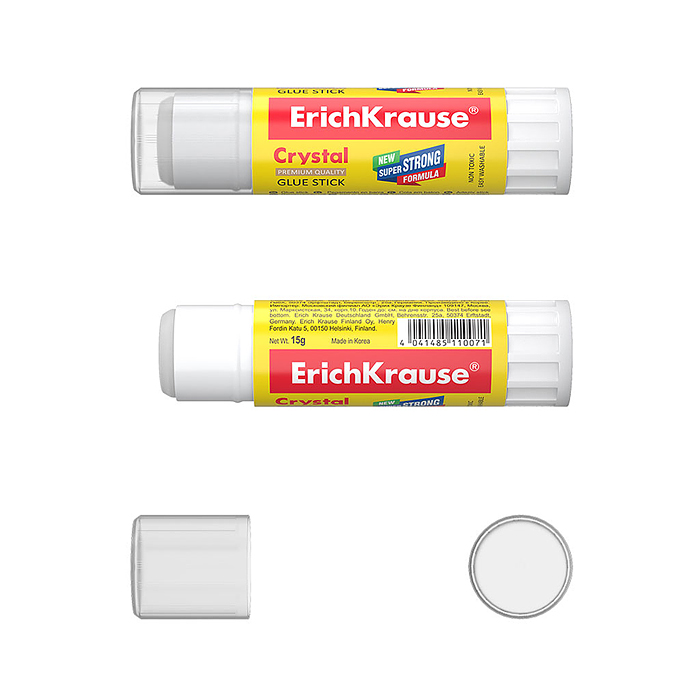 Фото к товару Клей-карандаш 15 г. ERICH KRAUSE CRYSTAL Клей-карандаш 15 г. ERICH KRAUSE CRYSTAL