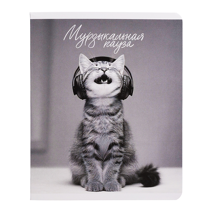 Фото к товару Тетрадь 48 л, клетка "Монохромные коты" А5+, мягкий переплёт (2 скобы) Тетрадь 48 л, клетка "Монохромные коты" А5+, мягкий переплёт (2 скобы)