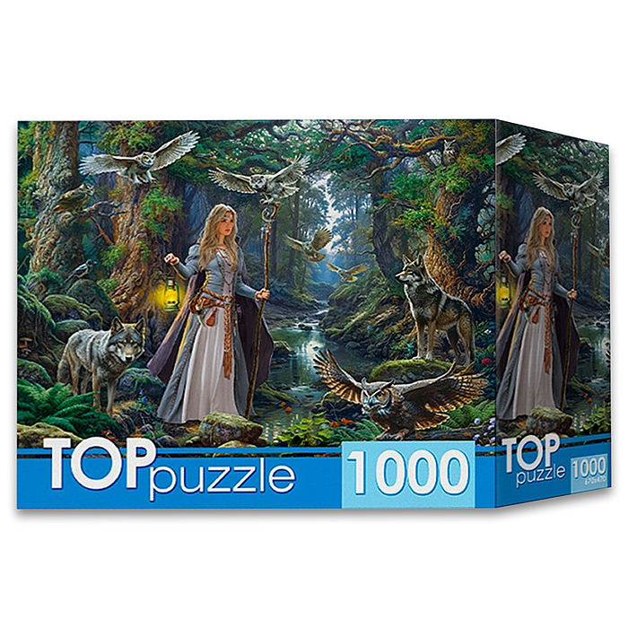 Пазлы 1000 TOPpuzzle "Девушка с волками и совами" Пазлы 1000 TOPpuzzle "Девушка с волками и совами"
